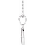 Platinum .015 CT Natural Diamond Star 16-18" Necklace