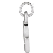 Platinum Petite Initial E Pendant
