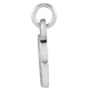 Platinum Petite Initial E Pendant