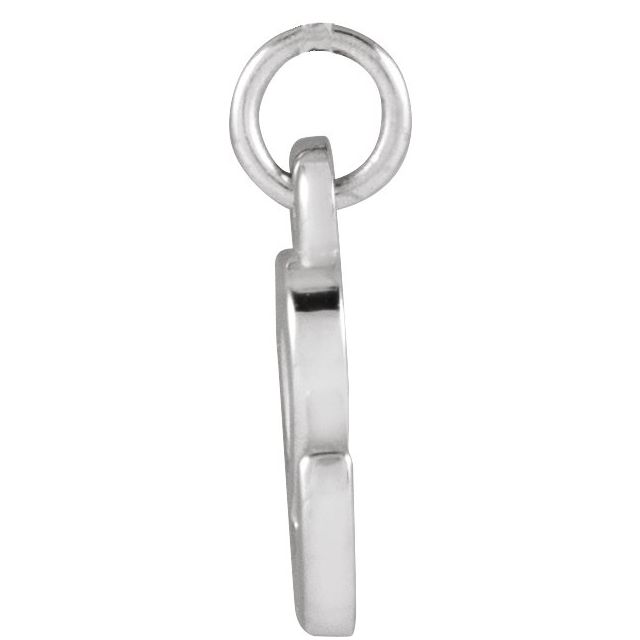 Platinum Petite Initial E Pendant