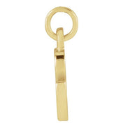 14K Yellow Petite Initial C Pendant