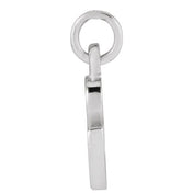 14K White Petite Initial C Pendant
