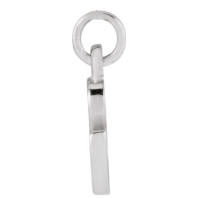 Platinum Petite Initial C Pendant