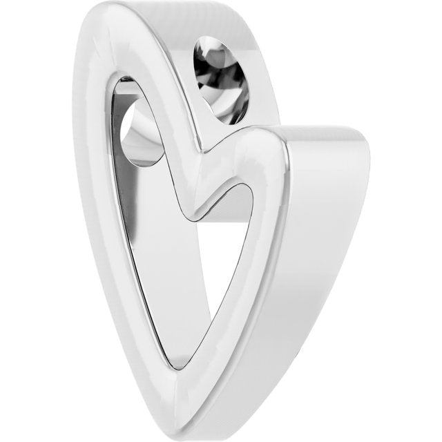 Platinum Heart Pendant