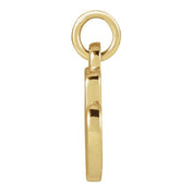 14K Yellow Petite Initial M Pendant
