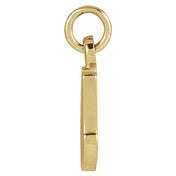 14K Yellow Petite Initial A Pendant