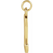 14K Yellow Petite Initial L Pendant