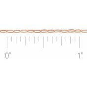 14K Rose 1.25 mm Paperclip-Style Chain by the Inch