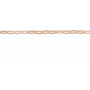 14K Rose 1.25 mm Paperclip-Style Chain by the Inch