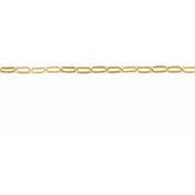14K Yellow 1.25 mm Paperclip-Style Chain by the Inch