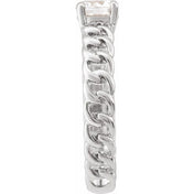 14K White 1/2 CT Lab-Grown Diamond Solitaire Ring