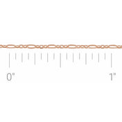 14K Rose 1.25 mm Figaro Chain by the Inch