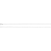 14K White 1.25 mm Figaro 20" Chain