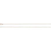 14K Rose 1.25 mm Figaro 18" Chain