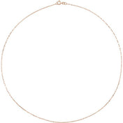 14K Rose 1.25 mm Figaro 16" Chain