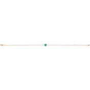 14K Rose Lab-Grown Emerald  6 1/2-7-1/2" Bracelet