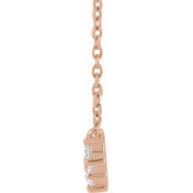 14K Rose 1/3 CTW Lab-Grown Diamond Graduated 18" Necklace