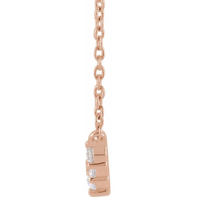 14K Rose 1/3 CTW Lab-Grown Diamond Graduated 18" Necklace