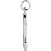 14K White Petite Initial L Pendant