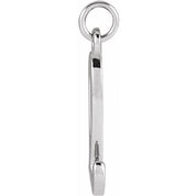 Platinum Petite Initial L Pendant