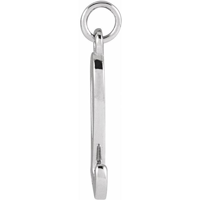 Platinum Petite Initial L Pendant