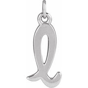 Platinum Petite Initial L Pendant