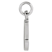 14K White Petite Initial A Pendant