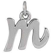 Platinum Petite Initial M Pendant