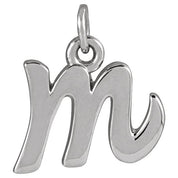 Platinum Petite Initial M Pendant