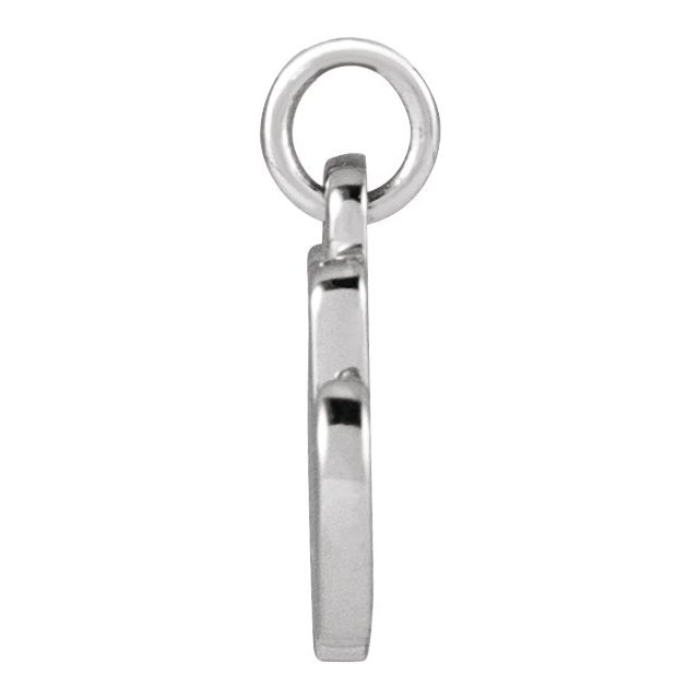 Platinum Petite Initial M Pendant