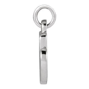 14K White Petite Initial M Pendant