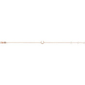 14K Rose .04 CTW Natural Diamond Crescent Moon 6 1/2-7 1/2 Bracelet