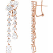 14K Rose 9 1/2 CTW Lab-Grown Diamond Dangle Earrings