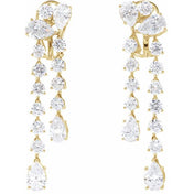 14K Yellow 9 1/2 CTW Lab-Grown Diamond Dangle Earrings