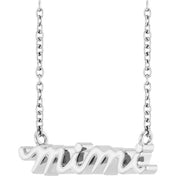 Platinum Mimi Lowercase Script 18" Necklace