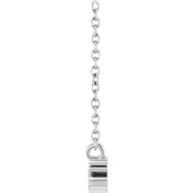 Platinum Mimi Lowercase Script 18" Necklace