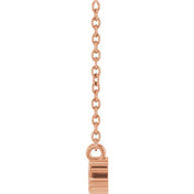14K Rose Mimi Lowercase Script 18" Necklace