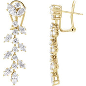 14K Yellow 4 1/4 CTW Lab-Grown Diamond Earrings
