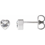 14K White Stuller Lab-Grown Moissanite Stud Earrings