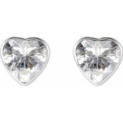 Sterling Silver Stuller Lab-Grown Moissanite Stud Earrings