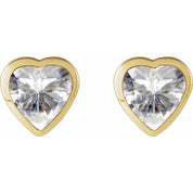 14K Yellow Stuller Lab-Grown Moissanite Stud Earrings