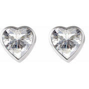 Platinum Stuller Lab-Grown Moissanite Stud Earrings