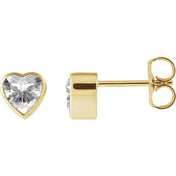 14K Yellow Stuller Lab-Grown Moissanite Stud Earrings