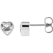14K White Stuller Lab-Grown Moissanite Stud Earrings