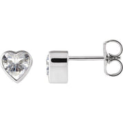 Platinum Stuller Lab-Grown Moissanite Stud Earrings