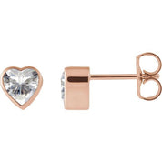 14K Rose Stuller Lab-Grown Moissanite Stud Earrings