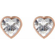 14K Rose Stuller Lab-Grown Moissanite Stud Earrings