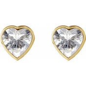 14K Yellow Stuller Lab-Grown Moissanite Stud Earrings