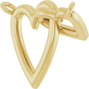 10K Interlocking Hearts Necklace Center with Elegant Heart-Shaped Design