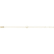 14K Yellow .04 CTW Natural Diamond Crescent Moon 6 1/2-7 1/2 Bracelet